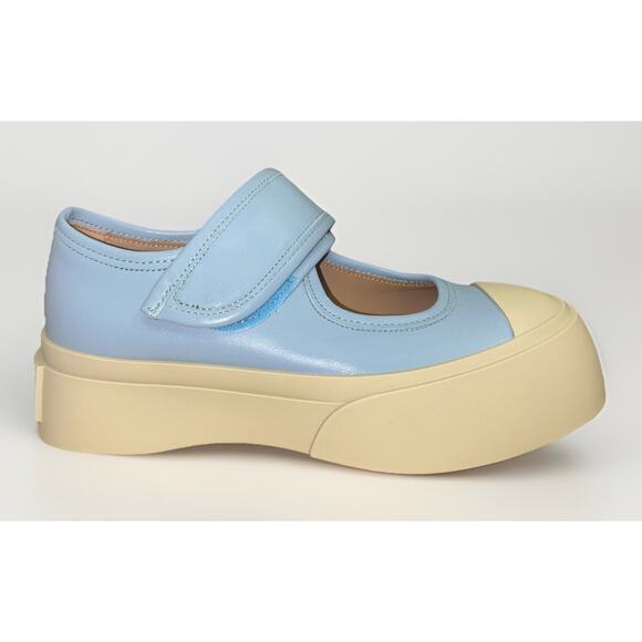 Marni Mary Jane Sneakers- EUR 36 /US 5.5 - Baby Blue Leather Shoes- Retail $875 - Picture 2 of 8